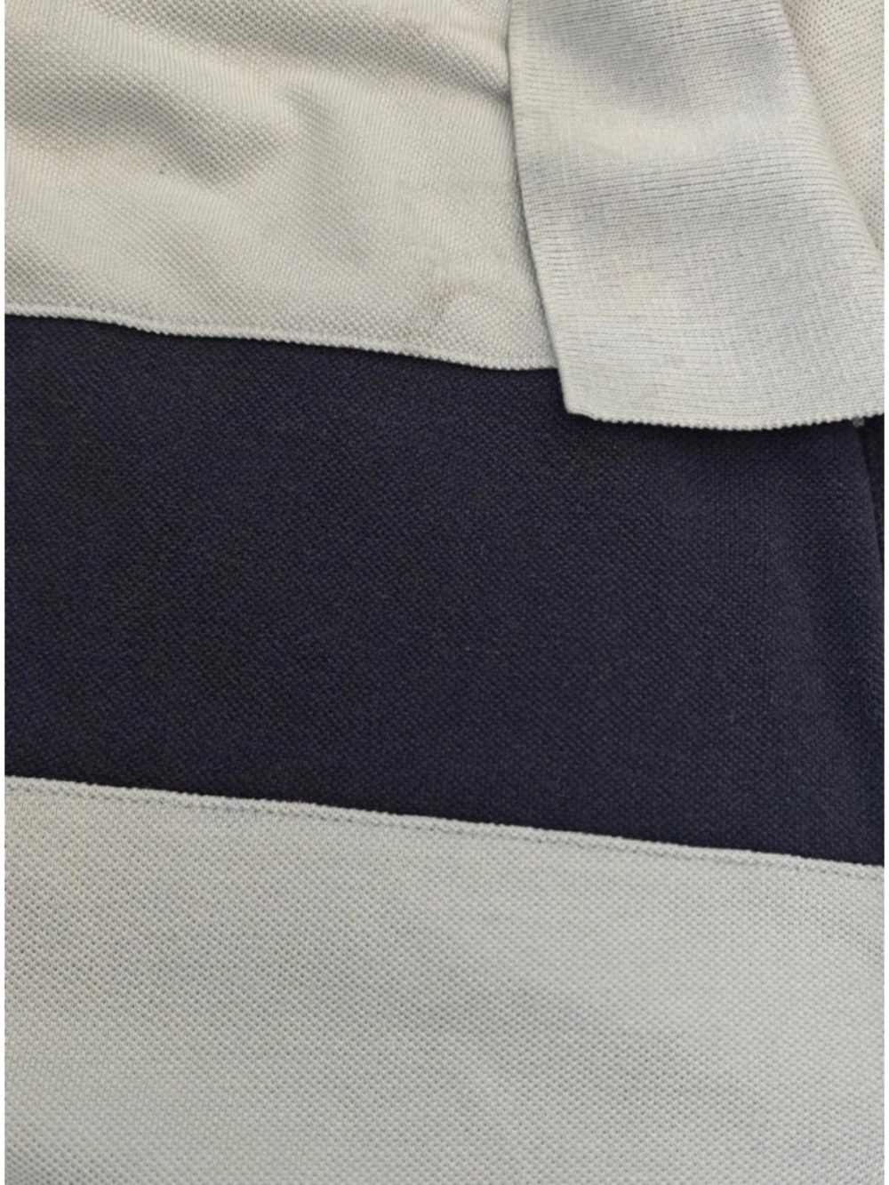 VINTAGE Yves Saint Laurent YSL Pour Homme Blue Striped Polo Shirt XL Luxury - Picture 5 of 9